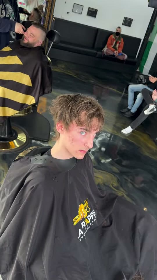 Mod cut texturé réalisé au salon La Frappe