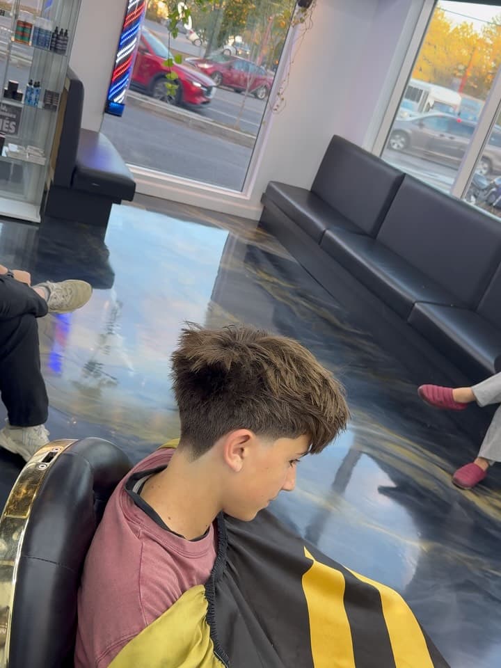 Texture courte réalisé au salon La Frappe